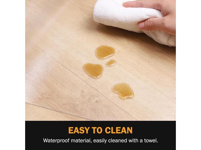 Office Chair Mat, 36' x 36' Chair Mat for Hard Floors, 0.08' Thicker Non-Slip Hard Floor Protector Desk Mat for Home, Waterproof Vinyl Floor Mat...
