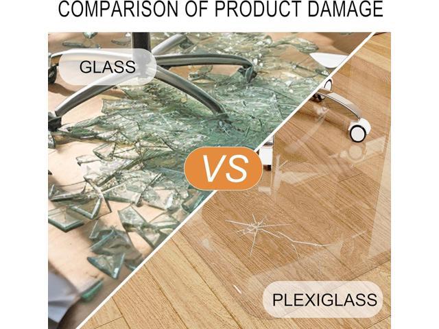 Beveled Edge Office Chair Mat for Carpet or Hardwood Floor 48' x 48' Clear Chair Mats for a Smooth Glide and Easy Roll On/Off, Heavy Duty and...