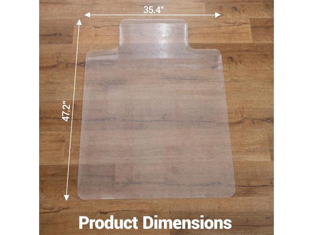 Office Chair Mat for Hardwood Floor 36' x 48', Clear PVC Floor Protector Mat for Rolling Chairs, Heavy Duty Transparent Desk Mat to Prevent...