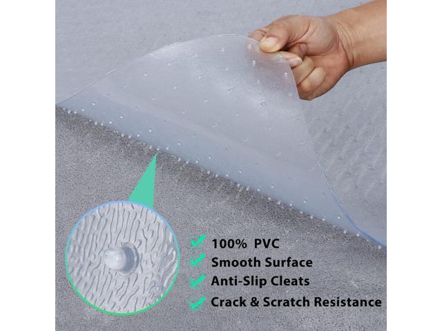Office Chair Mat for Carpeted Floor 46 x 60 Clear Floor Protector Mat Anti Slip Computer Desk Chair Mat for Home Office (46 x 60 Rectangular)