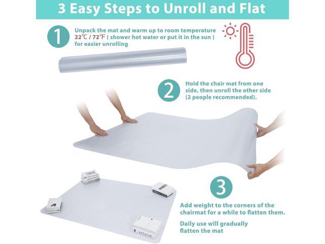 Office Chair Mat for Carpeted Floor 46 x 60 Clear Floor Protector Mat Anti Slip Computer Desk Chair Mat for Home Office (46 x 60 Rectangular)