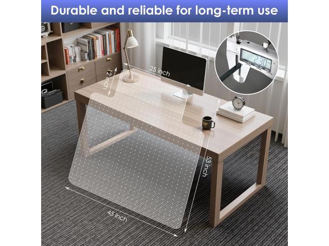 Kuyal Office Chair Mat for Carpet, 45x53 Clear Heavy Duty Computer Chair Mat with Lip, Under Desk Protector Carpeted Floors Mat, Easy Chair...