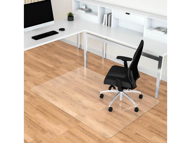 Office Chair Mat for Hard Floors, 35 x 55 Large Floor Protector Mats, Easy Rolling Desk Chair Mat for Hardwood, Clear, Easy to Clean (Rectangle)