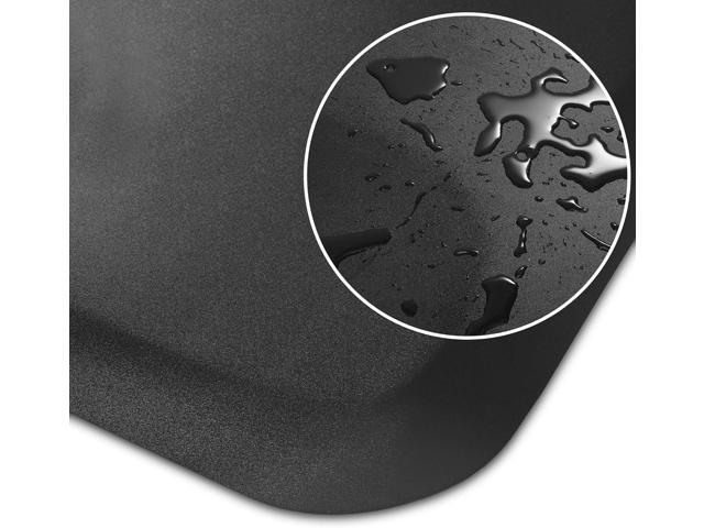 Saloniture 5 ft. x 4 ft. Salon & Barber Shop Chair Anti-Fatigue Mat - Black Hexagon - 1 in. Thick