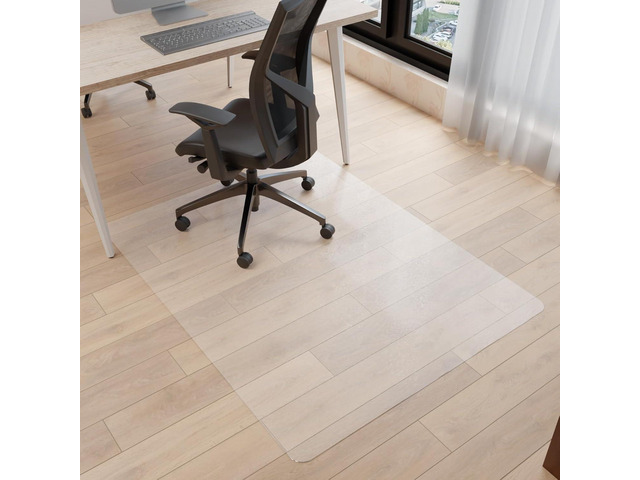 Chair Mat for Hardwood Floor, 48' x 36' Clear Desk Chair Mats, Easy Glide Plastic Mat for Under Office Chair, Rectangle