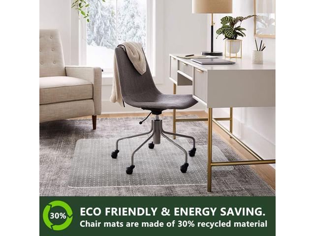 FuturHydro Desk Chair Mat for Flat to Low Pile Carpets, 45' x 53' Clear Office Home Floor Protector Mat, Transparent Mats for Office, Home and...