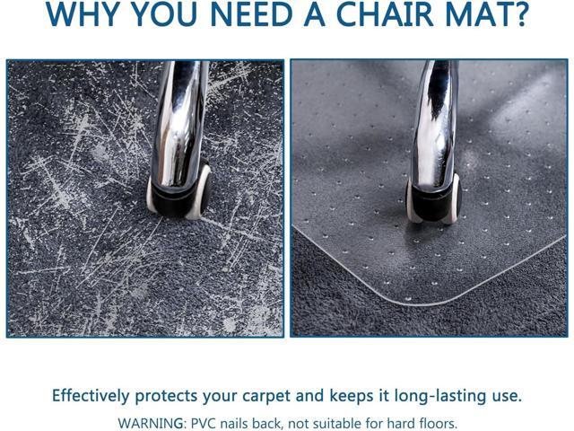 Office Chair Mat for Carpet, 36' x 48' Low Pile Carpet Protector Mat for Office Chair, Under Desk Office Mats for Rolling Chairs, Easy Glide,...
