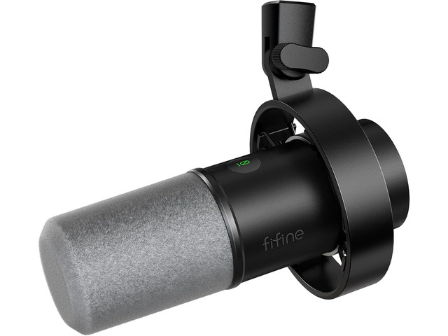 FIFINE Dynamic Microphone, XLR/USB Podcast Recording PC Microphone for Vocal Voice-Over Streaming, Studio Metal Mic with Mute, Headphone Jack,...