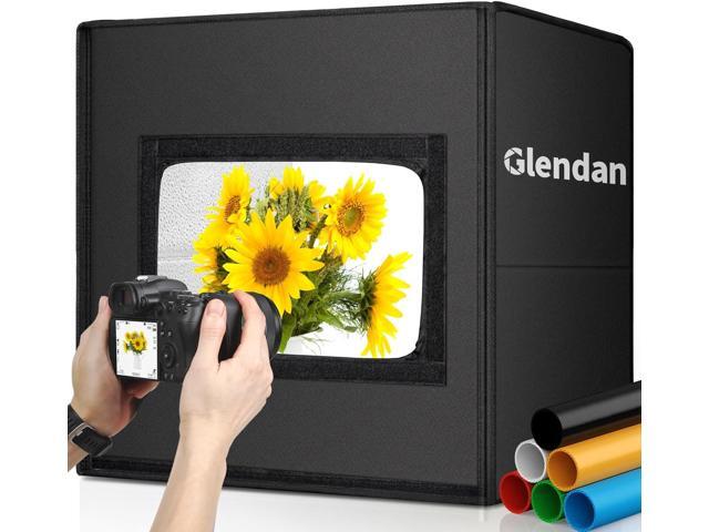 Glendan Light Box Photography, Portable Photo Studio Light Box, 16' x 16' Professional Dimmable Shooting Tent Kit with 216 LED Table Top Light & 6...