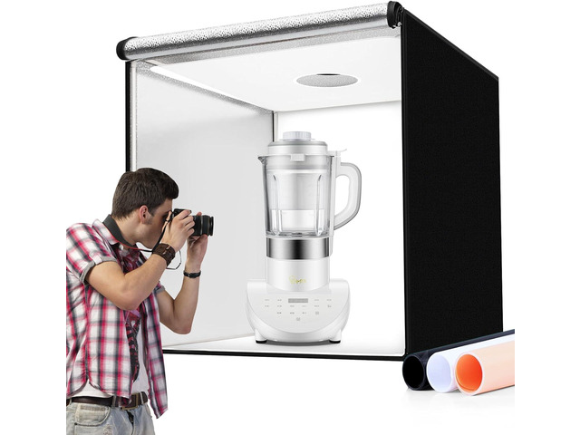 40x40 Inch Photo Studio Photo Light Box for Photography, 405 LED Large Lightbox with 3 Light Panel Stepless Dimming and Soft Light Cloth...