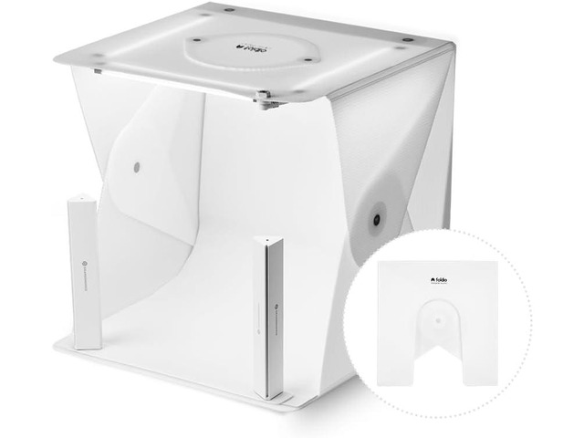 Foldio2 Plus + Extra Lights (15inch Lightbox for Product Photography with Extra Lights / 15' x 15' / Portable Studio, Dimmable LED Chips, CRI 97+,...