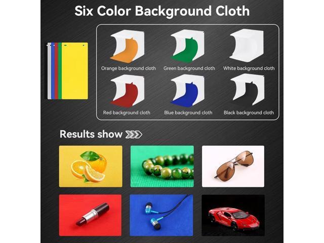 Mini Camera Light Box, Small White Photo Studio Light Box Portable Folding LED Photography Light Tent Kit
