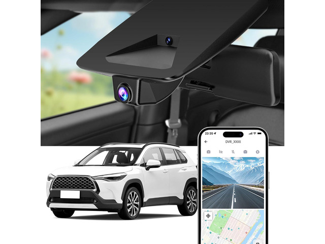 Front 4K Dash Cam for Toyota Corolla Cross 2023-2026 & Hybrid (NOT Corolla),OEM-Look,4K Video,Built-in WiFi & APP,Loop Recording,G-Sensor,Plug &...