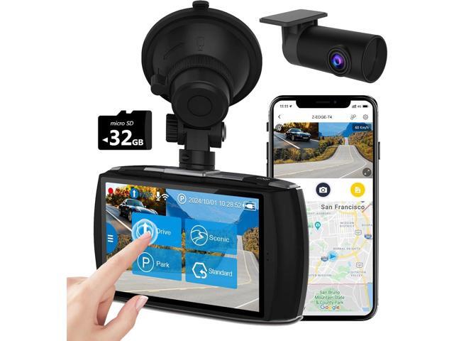 Z-Edge T4 Dash Cam Front and Rear, 4K Dual Dash cam, 2K+1080P Front and Rear, Touch Screen WiFi Car Camera, WDR, Night Vision, G-Sensor, Loop...