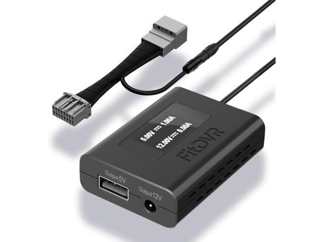 Dash Camera Power Adapter (16-Pin) for Buick, Cadillac, Chervolet, GMC with Auto-dimming Mirror, LED Display USB Power Source, Easy to Install, 5V...