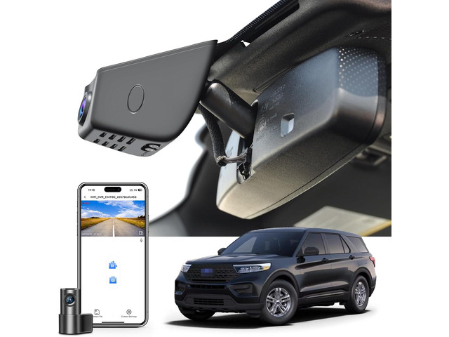 Front 4K & Rear 1080p Dash Cam for Ford Explorer U625 2020 2021 2022 2023 2024, Base XLT ST_Line Limited Timberline Platinum King Ran(Model A), UHD...