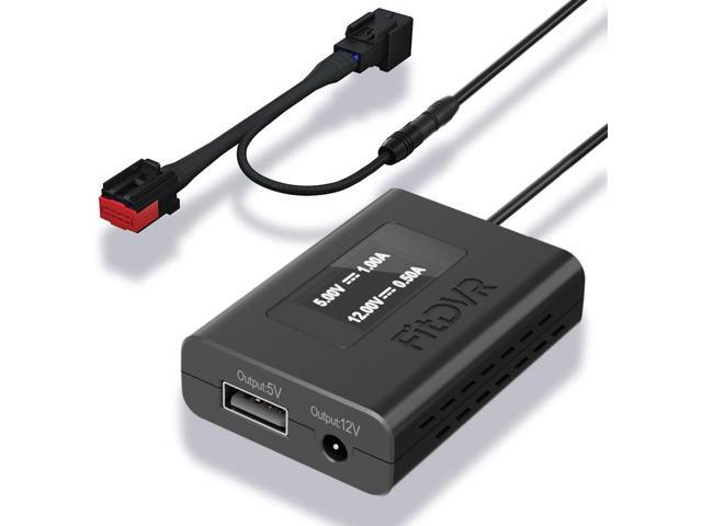 Dash Camera Power Adapter (8-Pin) for Land Rover, Jaguar, Connects to Rearview Mirror, LED Display USB Power Source, Easy to Install, 5V 12V...