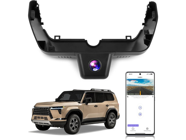 4K Dash Cam fit for Lexus GX550 Premium Luxury Overtrail 2024 2025 (3rd Gen/J250), OEM Look, UHD 2160P Video, Free APP & WiFi, Plug & Play, Loop...
