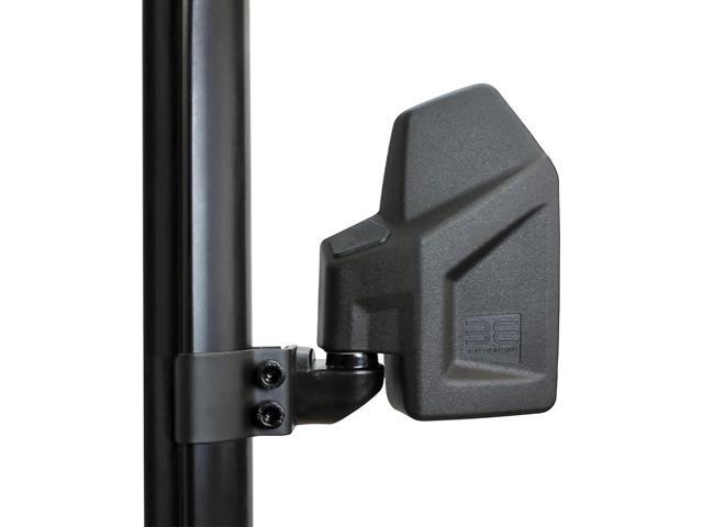 UTV Rear View Side Mirror Kit (2 Pack) - Compatible With Non-Round Cage Bar - Break Away and Adjustable - High Impact Shatter Proof Tempered Glass...