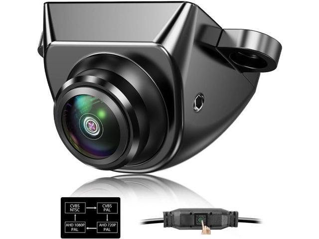 AHD1080P Backup Camera with Video Format Switch Button, GreenYi Reverse Rear/Front/Side View Cam, Adjustable Fisheye Lens, Waterproof Night Vision...