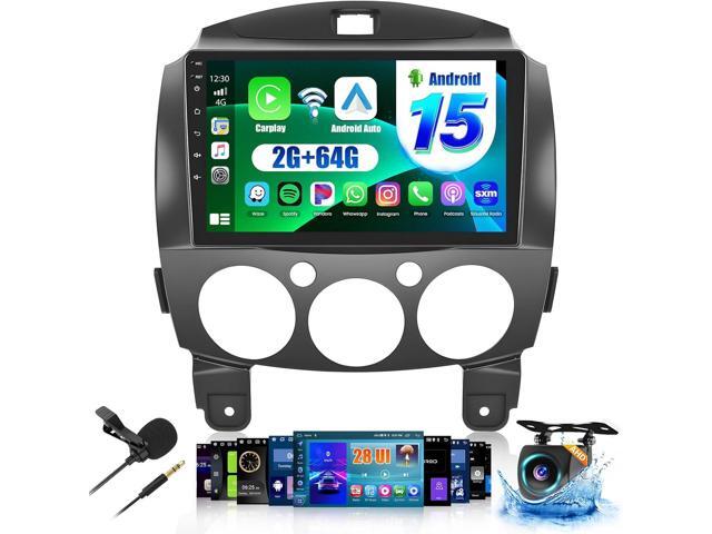 2+64G Radio for Mazda 2 2007-2014 CarPlay Car Stereo Android 15 Touchscreen 9' Android Auto Backup Camera GPS EQ 28UI