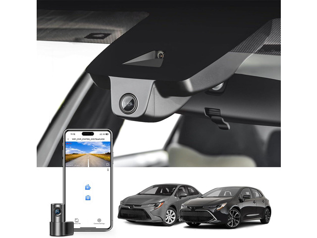 Front 4K & Rear 1080p Dash Cam Custom fit for Toyota Corolla & Hybrid 2020 2021 2022, LE XLE XSE SE,Corolla Hatchback 2019-2022 Gen12 E210 (Model...
