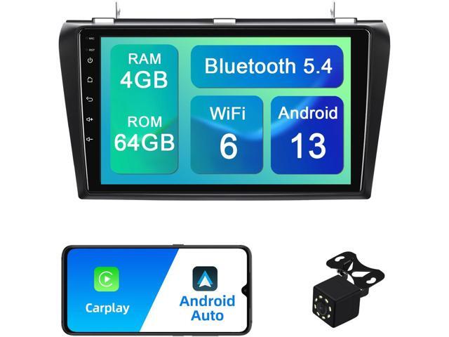 4+64G Android 13 Double Din Car Stereo for Mazda 3 2004-2009 with 9-Inch Touchscreen Radio Built-in Wireless Carplay/Android...