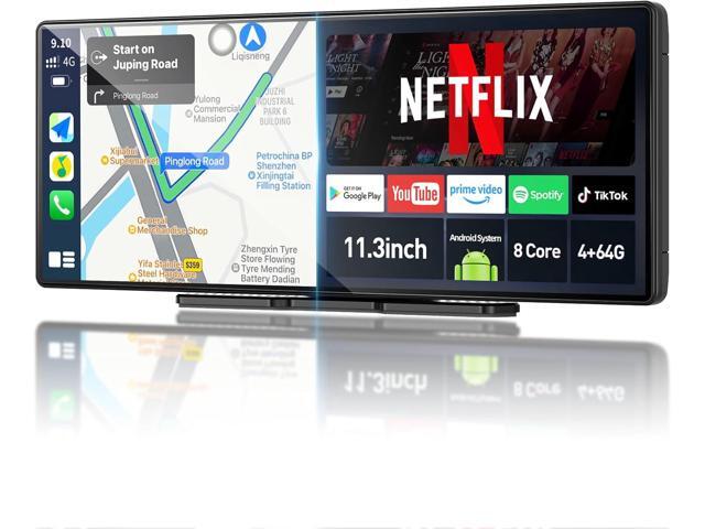 11.3' QLED Android 8Core 4G+64G Carplay Screen for Car Android Auto & Carplay Screen with Netflix YouTube Google Play AI 1080P Rear Camera Split...