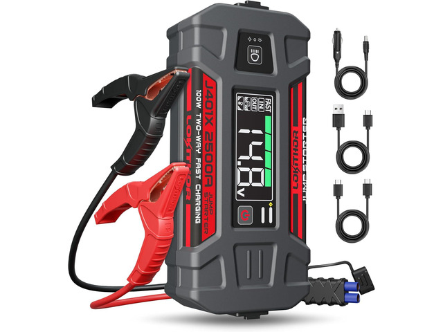 LOKITHOR J401X Jump Starter, -40 Auto-Heating Tech, 2500A 12V Battery Jumper Starter Portable Battery Booster Pack (8.5L Gas/6.5L Diesel) with...