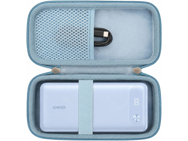 khanka Case for Anker Power Bank, 20,000Mah 87W,Hard Travel Bag Fits for Anker 20K 87W Battery Charger(A1383),Case OnlyBlue