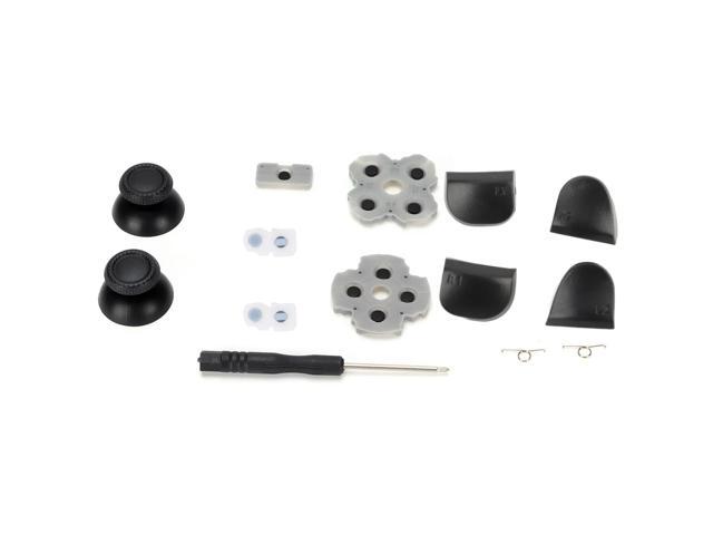 PS5 Controller Repair Kit Replacement Conductive Rubber Pad 3D Plastic Cap L12 Buttons Set Professional Tools Easy Installation