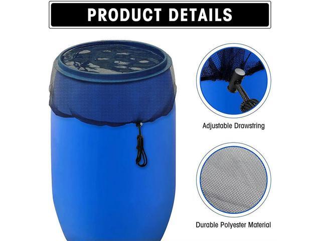60cm Rainwater Bucket Insect Cover Anti-insect Nylon Water Tank Filter Insect Net Bag Anti-fall Leaves Practical Garden Tools