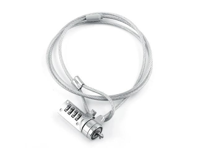 Portable Laptop Combination Security Lock Cable Chain Theft Deterrent 4 Digit Password Adjustable Anti-Theft For Notebook PC