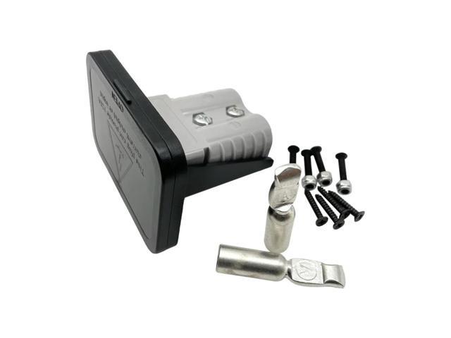 120A for Anderson Plug Flush Mount Bracket Panel Bracket with Cover for Caravan 2 Stitches Automobile Ships Parts