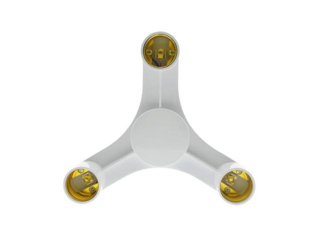 220V 3Way E27 Base Socket Adapter E27 To 3-E27 Lamp Holder Splitter Three Output For Electrical Equipment Tool Accessory