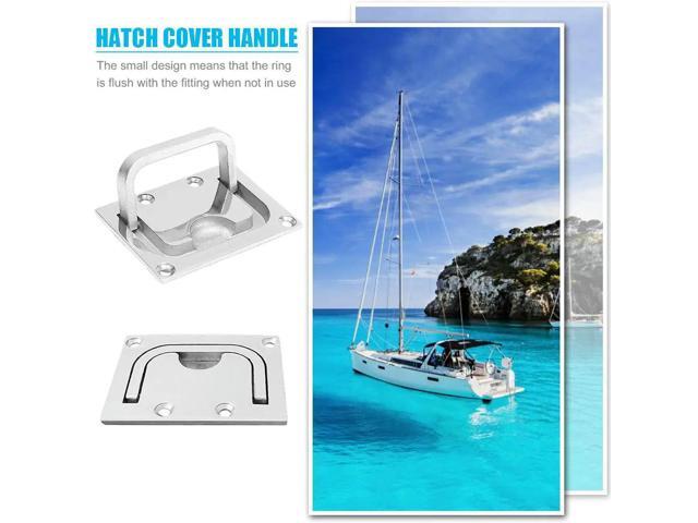 Stainless Steel Marine Boat Deck Hatch Cover Flush Pull Lift Knobs Handle Ring