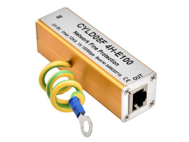 Universal RJ45 RJ11 Adapter Ethernet Network Surge Protector Thunder Lighting Arrester Protection Arrester 5V Stable Protection
