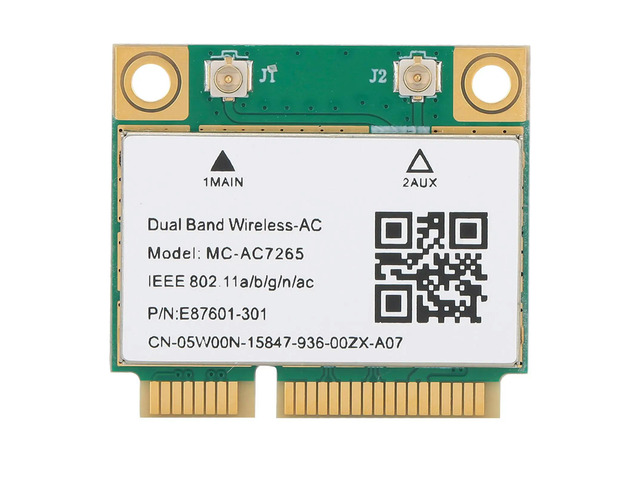 Wireless Network Card Mini PCIE Gigabit Network Double Band Network Card for Bluetooth 4.2 Wireless MCAC7265 Easy Install