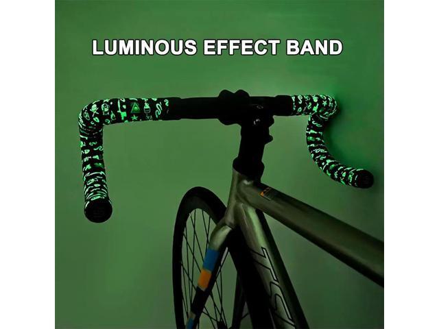 Road Bike Handlebar Tape Anti-Slip Bicycle Handle Belts Soft Glow-in-The-Dark Steering Wheel Cover Belt Bicycle Accessories