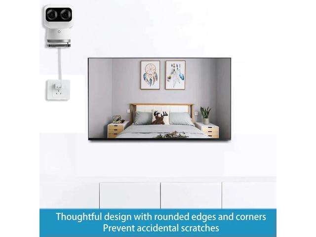 Wall Mount Acrylic Bracket No Drill/Drilling Install Small Wall Shelf Camera Mounting Bracket for Eufy Security Indoor Cam S350