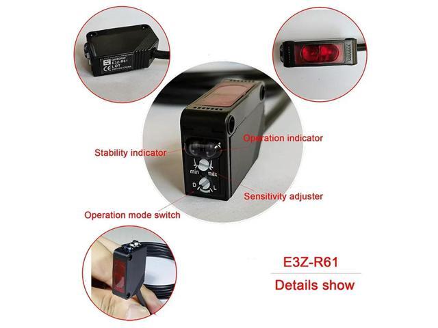 E3Z-R61 NPN Photoelectric Switch Sensor Bracket Mirror Reflection 2 Meter Range Sensor