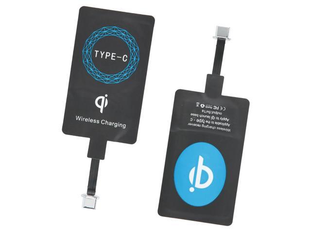 2PCS Type C Wireless Charger Adapter Portable Charging Receiver Qi Enabled Fast Charging for Type C Mobile Phone Car Travel Home