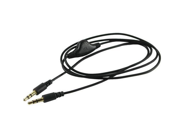 4Pcs 3.5Mm M/M Stereo Headphone Audio Extension Cable Cord With Volume Control Black