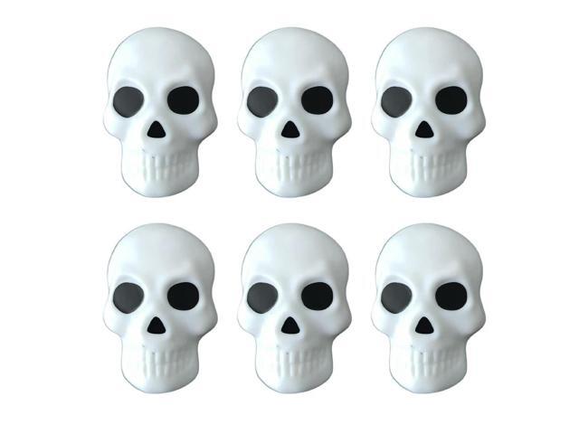 Luminous Skull Door Handle Covers 6 Pieces Glow in Dark Plastic Handles for Wardrobes Drawers Furniture Decoration