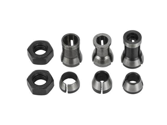8pcs Router Bit Collet Chuck Adapter CNC With Clamping Nuts 6/6.35/8mm For Engraving Machine Wood Router Trimming Power Tools