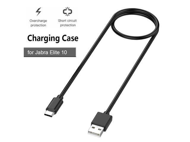 590mAh Wireless Earphones Charging Case Type-C Replacement Charger Case with LED Indicator for Jabra Elite 10 Accessories
