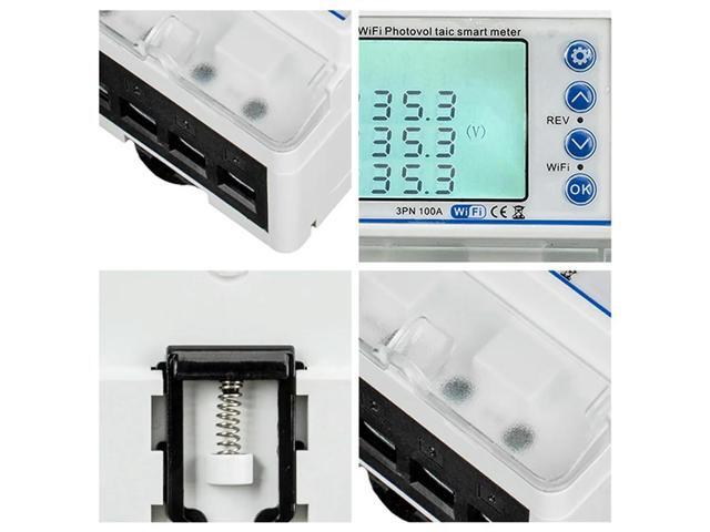 3X 3 Phase 380V 100A Tuya Bi-Directional Kwh Meter Over Under Voltage Protector Relay Switch Current Limit