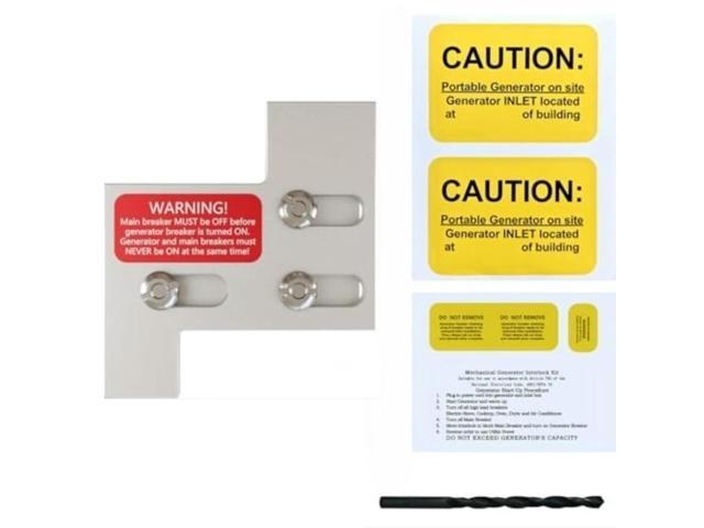 For GEnerator Interlock Kit For For GEneral Electric For GE 150 Amp 200 Amp Panels Single Phase With Installation Drill Bit