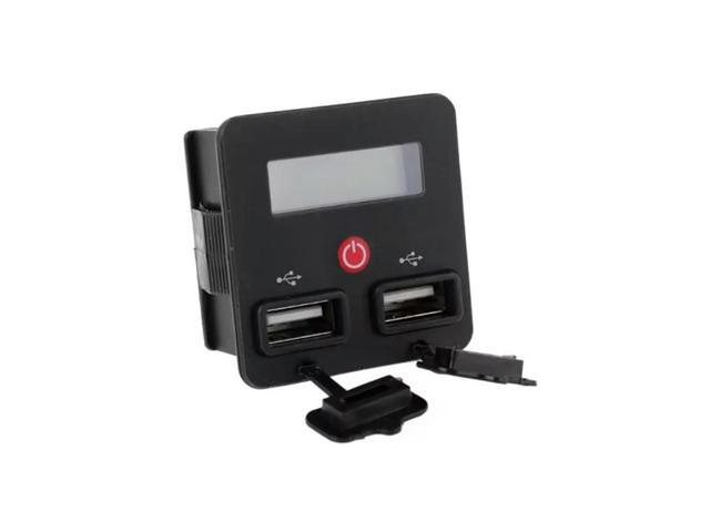 Acid Tester with Capacity Indicator Voltmeter and Dual USB Charger Ports for 12V 24V Systems