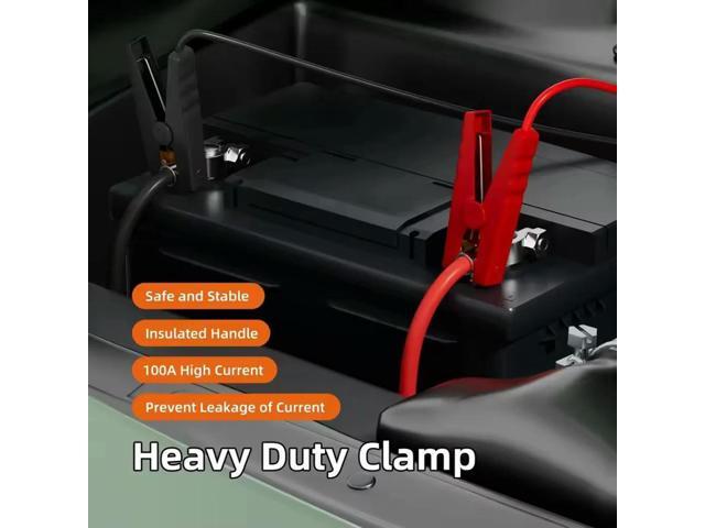 12AWG Car Jump Start Cable Suitable for 18V For starter Kit with Long Lasting ABS Plastic and Safety Features